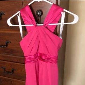 Short pink cocktail dress
